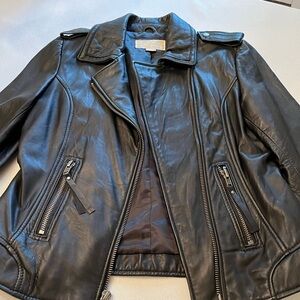 Michael Kors Leather Moto Jacket